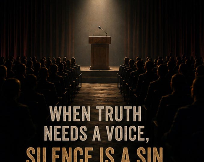 When Truth Needs a Voice Wall Art, Courage Quote, Office Motivational Printable