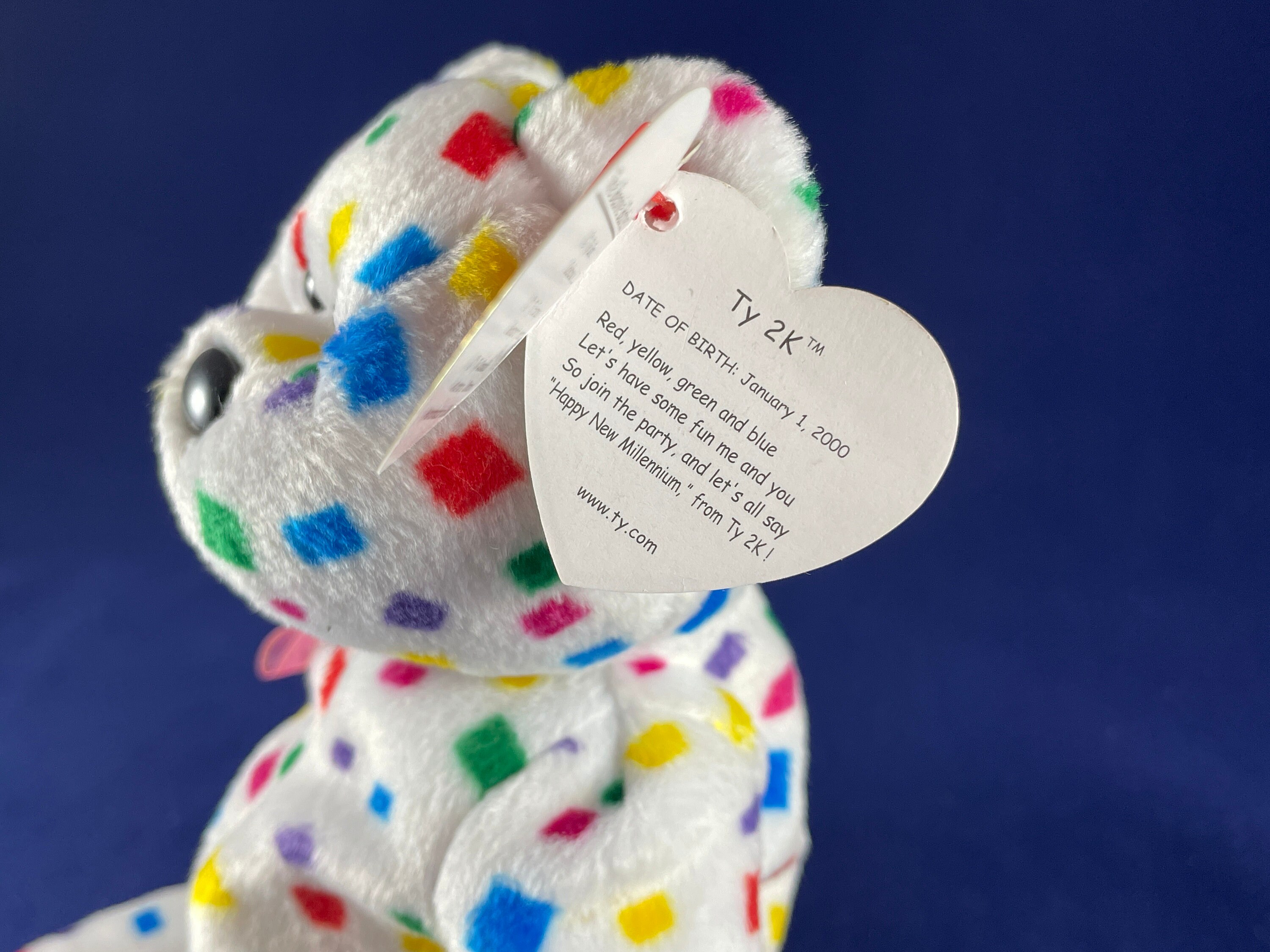 TY 2K Confetti Bear - Ty Beanie Baby - Etsy