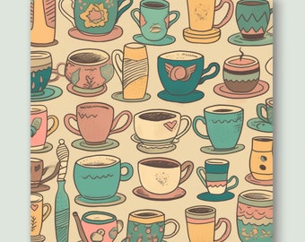 Classic Coffee Cup Digital Paper