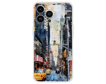 Downtown New York Unique Aesthetic Cute Flexi Phone Case - 14/13/12/11/8/7/SE/X/XR