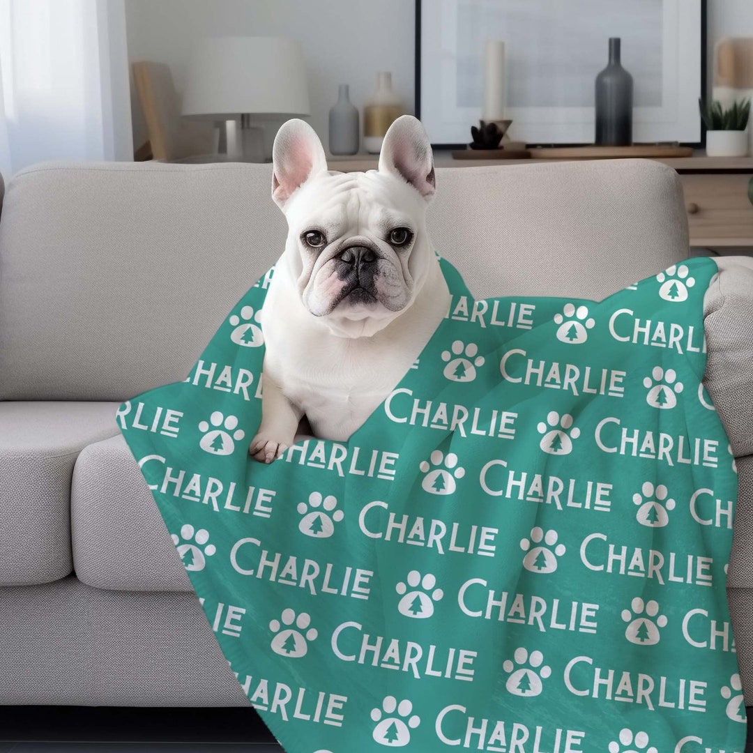 Dog Blanket Personalized Dog Name Blanket Custom Dog Etsy