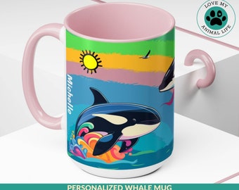 Personalized Whale Mugs, Whales Mugs, Whale l, Mv Whales, Whale Gift For Her, Whale Gift For Men, Whale Coffee Mug