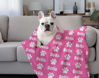 Personalisierte Hundedecke, personalisierte Hundedecke, individuelle Hundedecke, Plüschdecke für Hund, personalisierte Welpendecke, Geschenk für Hundeliebhaber, Haustiere