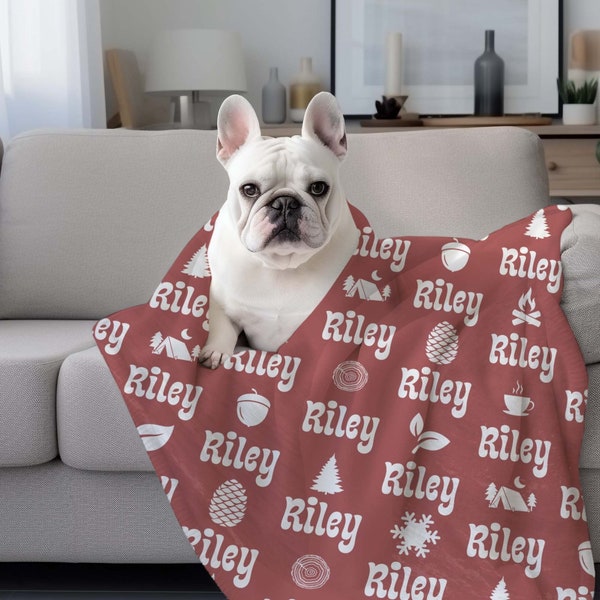 Manta para perros personalizada, manta con nombre de perro, manta para perros personalizada, manta de felpa para perros, manta personalizada para cachorros, regalo para amantes de los perros, mascotas