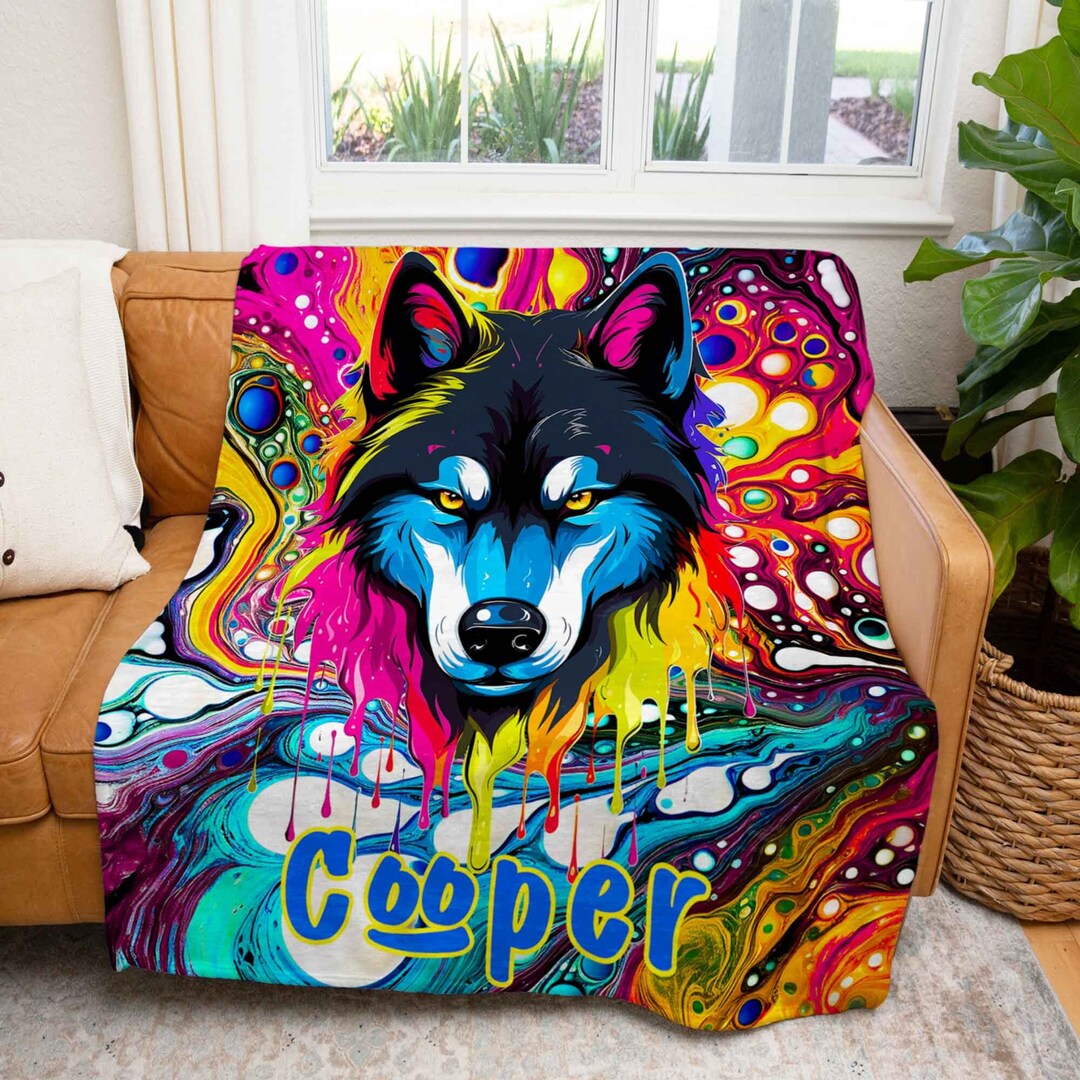 Personalized Gift for Teens Wolf Blanket, Teenage Girl Gifts, Teenage Boy Gifts, Wolf Gifts