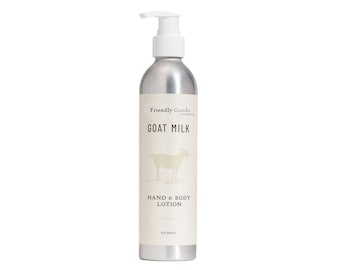 Goat Milk Lotion - Unscented 8 oz. | Handmade | For Body | Moisturizer | Skin Care | Hand and Body | Body Butter | Cream | Goats
