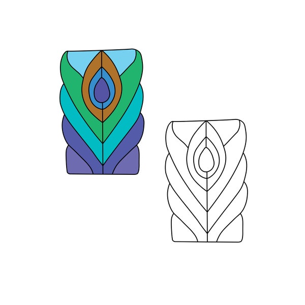 Feather Stained Glass - Etsy