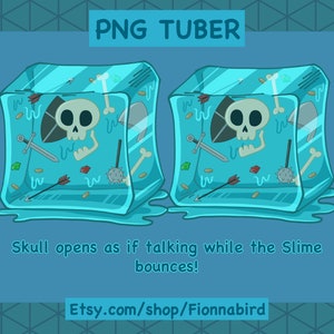 Gelatinous Slime PNG Tuber/PNGtuber Fantasy Avatar pour les streamers Twitch, Discord, Youtube, TikTok/ Dungeon Master, Prêt à l'emploi, Premade