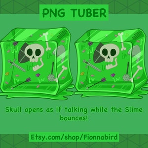 Gelatinous Slime PNG Tuber/PNGtuber Fantasy Avatar pour les streamers Twitch, Discord, Youtube, TikTok/ Dungeon Master, Prêt à l'emploi, Premade