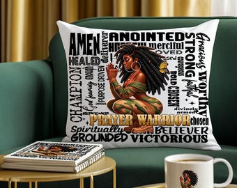 Guerreira de Oração PNG – Mulher Negra Cristã, Design para Sublimação (Download Digital)