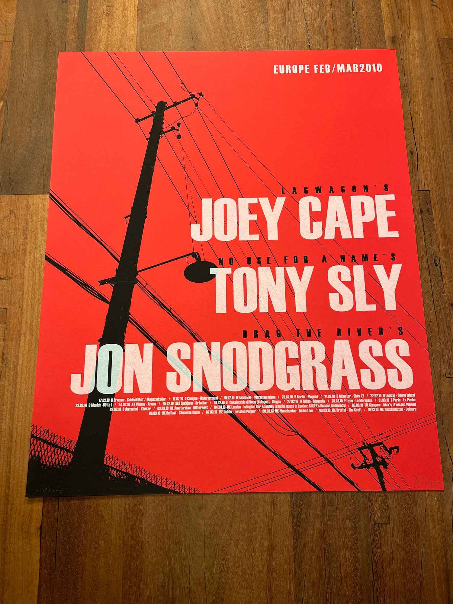 Joey Cape Tony Sly Jon Snodgrass Gigposter Etsy