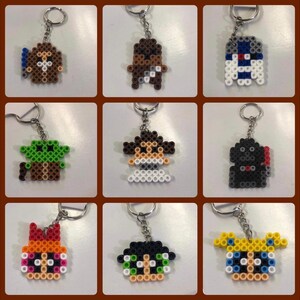 Sanrio Perler Bead Keychains or Magnets, Hello Kitty, Keroppi, My Melody,  Pochacco, Badtz Maru, Pom Pom Purin, Cinnamoroll 