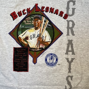 Negro League Player Buck Leonard. Vintage Tee made in 1993.
