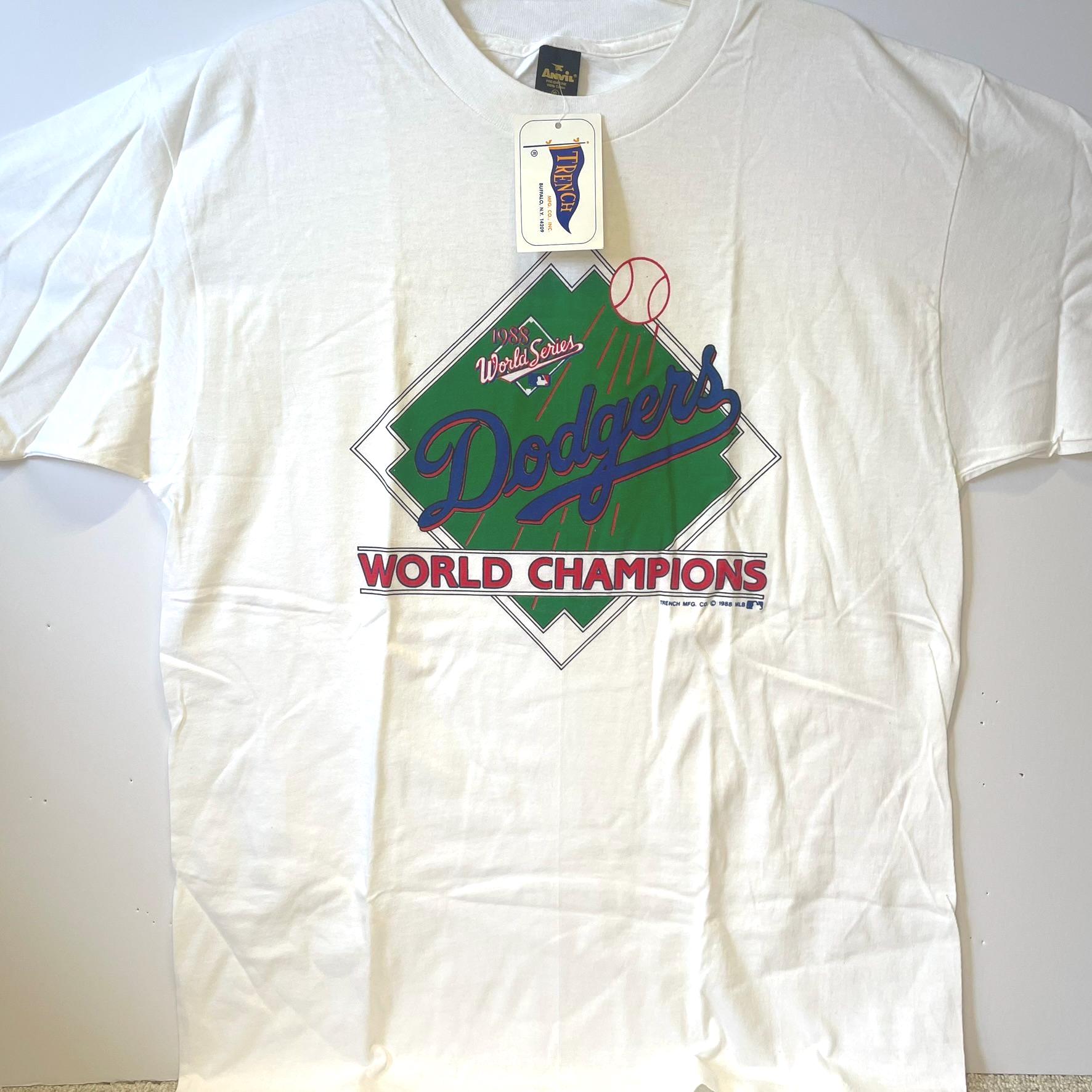 1988 World Series LA Dodgers Tシャツ M Mitchell & Ness x MLB Los Angeles Dodgers World Series Cream