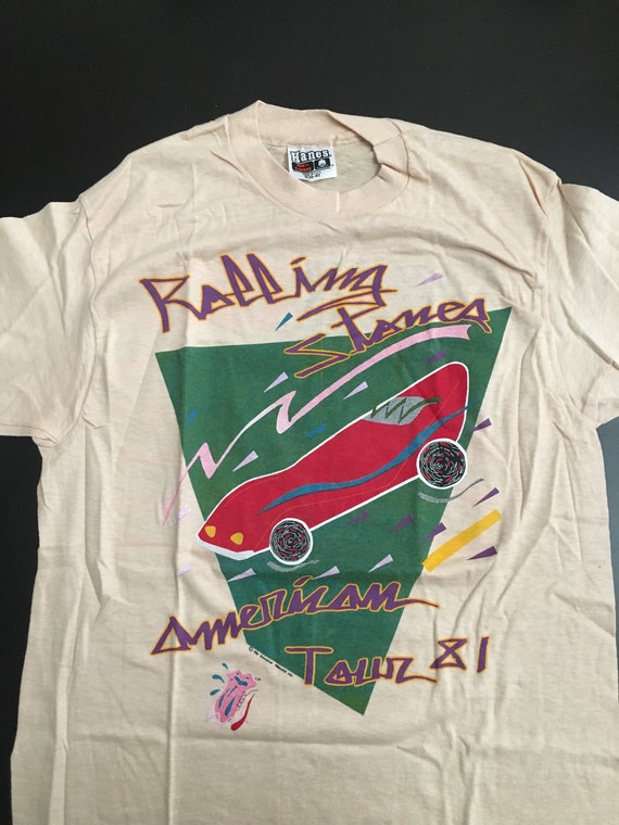 The Rolling Stones リアルヴィンテージ81,s北米ツアーTee リアルエイティーズROCK Tee〉The Rolling Stonesワールドツアー