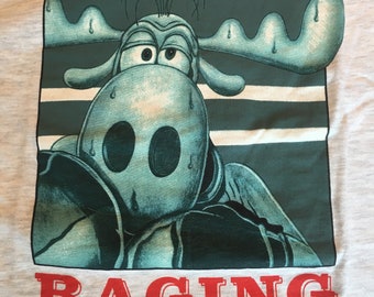 Raging Bullwinkle Vintage Tee Circa 1990, Rare - Etsy
