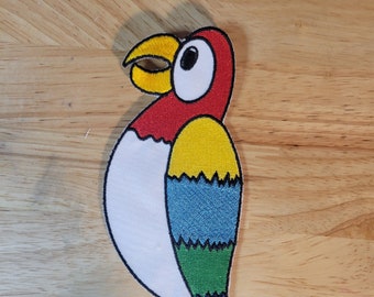 Parrot Embroidered Iron-on Patch