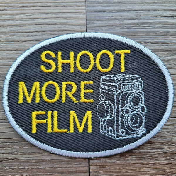 Shoot More Film Iron-on Machine Embroidered Patch