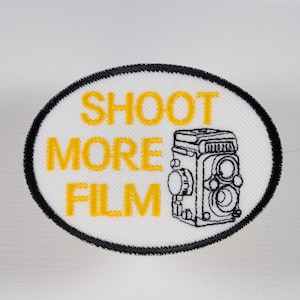 Shoot More Film Iron-on Machine Embroidered Patch