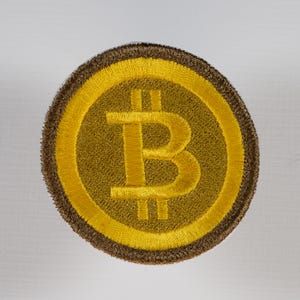 Bitcoin - Crypto Patch - Get your Bitcoin Patch now While the Bull Run is on!  - Sew-on or Iron-on Machine Embroidered Patch