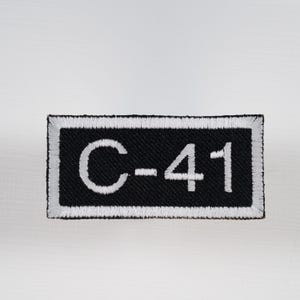 C-41.   Iron-on or Sew-on  Machine Embroidered Patch
