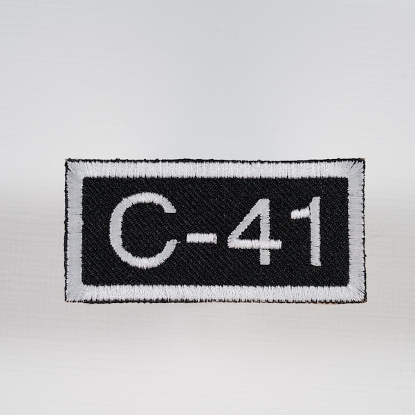 C-41.   Iron-on or Sew-on  Machine Embroidered Patch