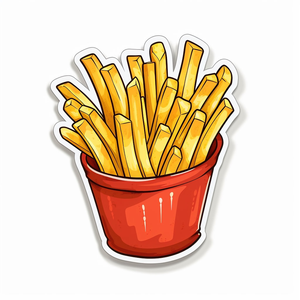 French Fries Sticker, Foods Sticker,vinyl Sticker,quality Sticker - Etsy