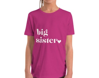 Big Sister Tshirt, Big Sister Shirt, Big Sister Tee Shirt, Big Sis, Baby Announcement, Cute Sister Shirt, Big Sis Shirt, Big Sis Tshirt