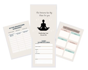 Daily Manifestation Journal,30 Day Challenge To Manifest Happy Relationships, Financial Freedom, Health,and Lifestyle,Create Your Dream Life