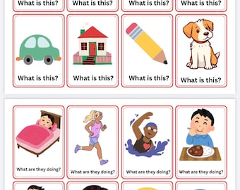 Expressive Language Flash Cards | Build Vocabulary & Sentences