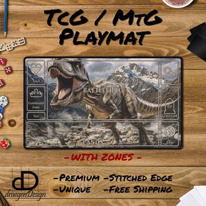Primal Rage 24x14 Magic the Gathering MtG TCG Playmat  with middle part zones