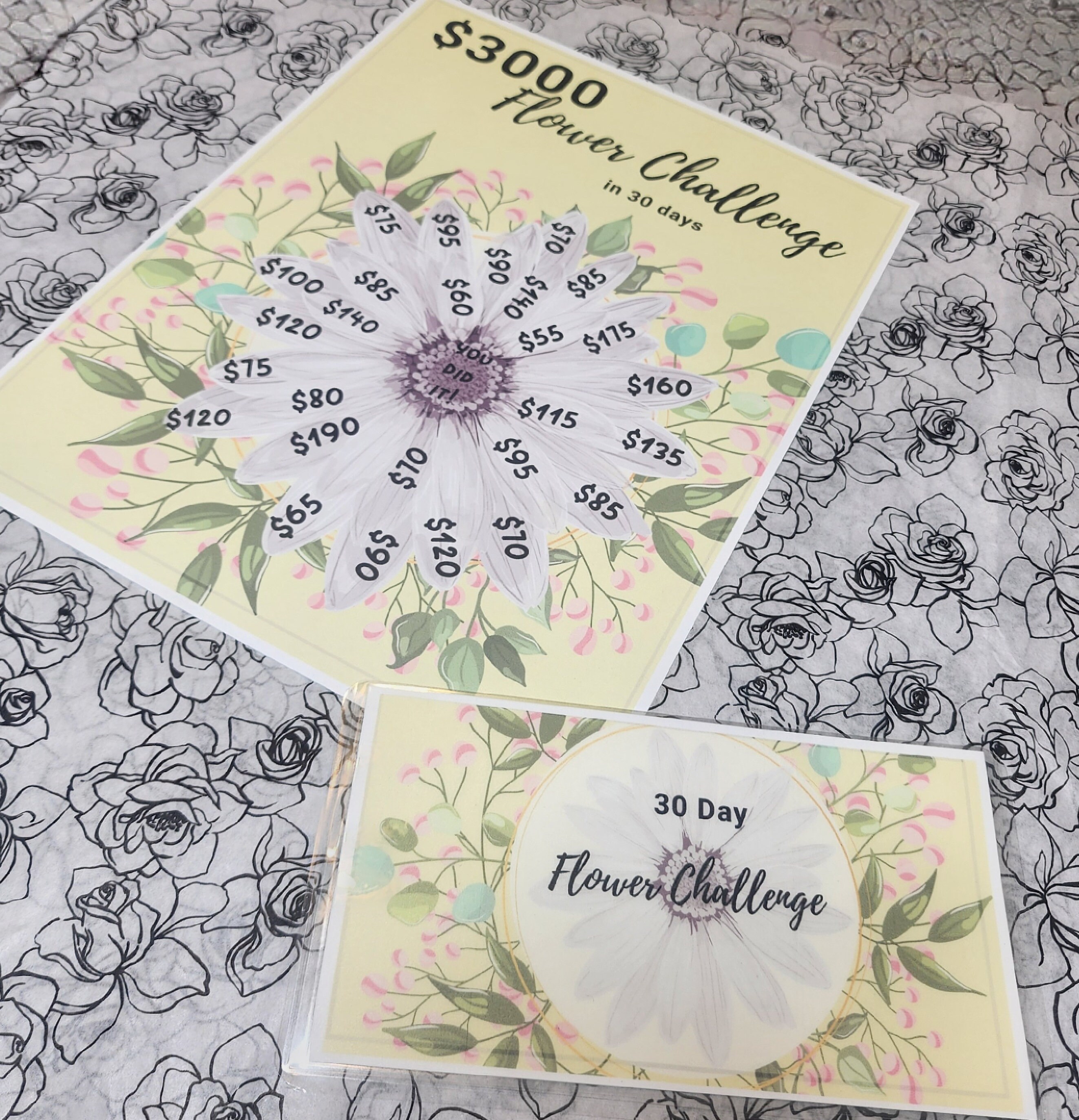 Flower Savings Challenge - Etsy 