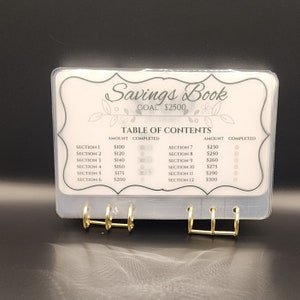 Savings Book Challenge 2500.00 Dollar Goal