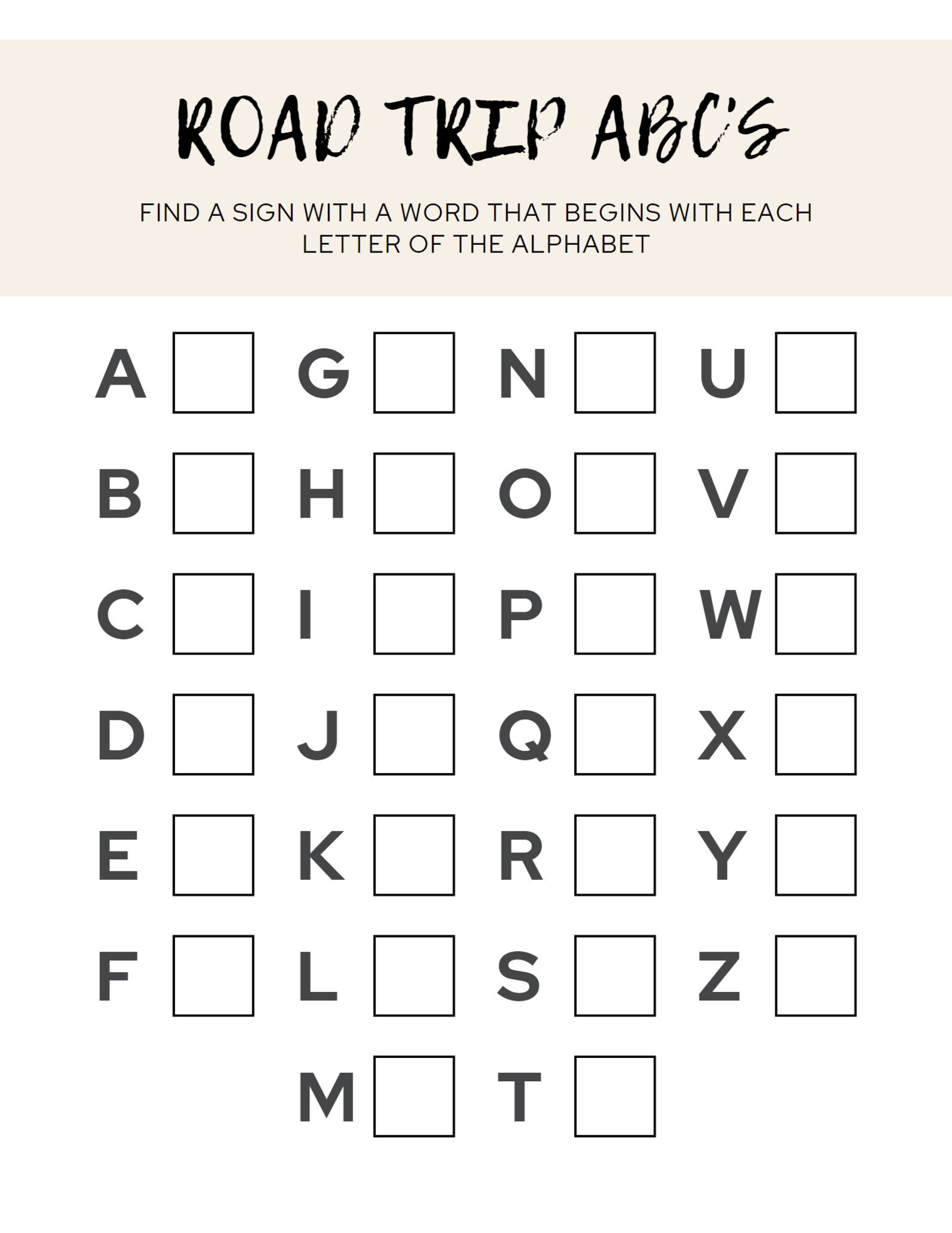 Rev up the Fun: Road Trip Printables for Happy Kids - Etsy