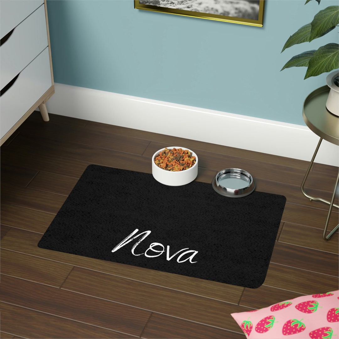 Personalized Dog Mat Name, Personalized Dog Food Mat, Personalized Dog