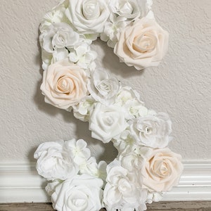 Flower Letter, Custom Floral Letter, Custom Floral Name, Nursery Decor, Bedroom Decor, Personalized Flower Letter, Faux Flower Decor,