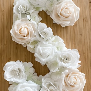 Floral Wedding Letter, Wedding Letter, Faux Flower Wedding Decor, Wedding Flower Decor, White Floral Letters, Personalized Letters