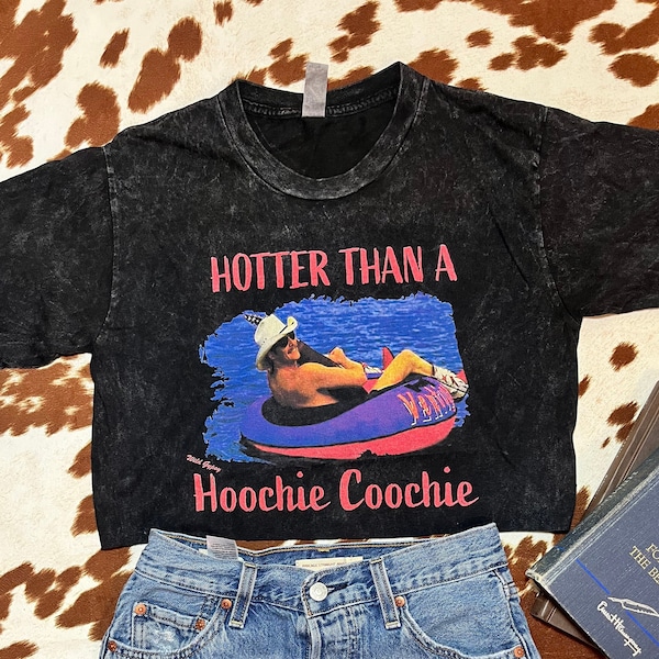 Vintage Hotter Than A Hoochie Coochie Crop Top Tee | Country Music | Vintage Shirt | Summer Time | Graphic Tee | Gift Tee