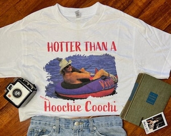 Hotter Than A Hoochie Coochie Crop Top Tee | Alan Jackson T-Shirt | Country Music | Vintage Top | Summer Time | Graphic Tee | Western Style
