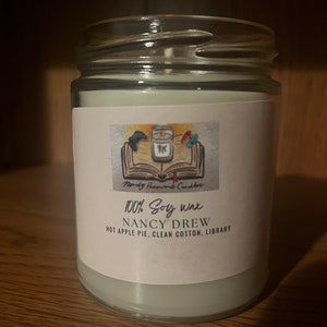Nancy Drew 100% Soy wax 8 oz. Candle