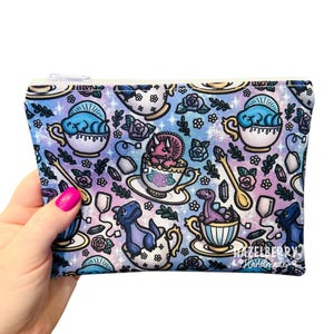 Bolsa con cremallera de dinosaurio, bolsa con cremallera hecha a mano, bolsa para lápices de dinosaurio, organizador de carteras de dinosaurio, accesorios de dinosaurio