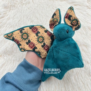 Handmade Bat Plush, Whimsical Bat, Gothic Gift, Spooky Cute Plush, Bat Stuffed Animal