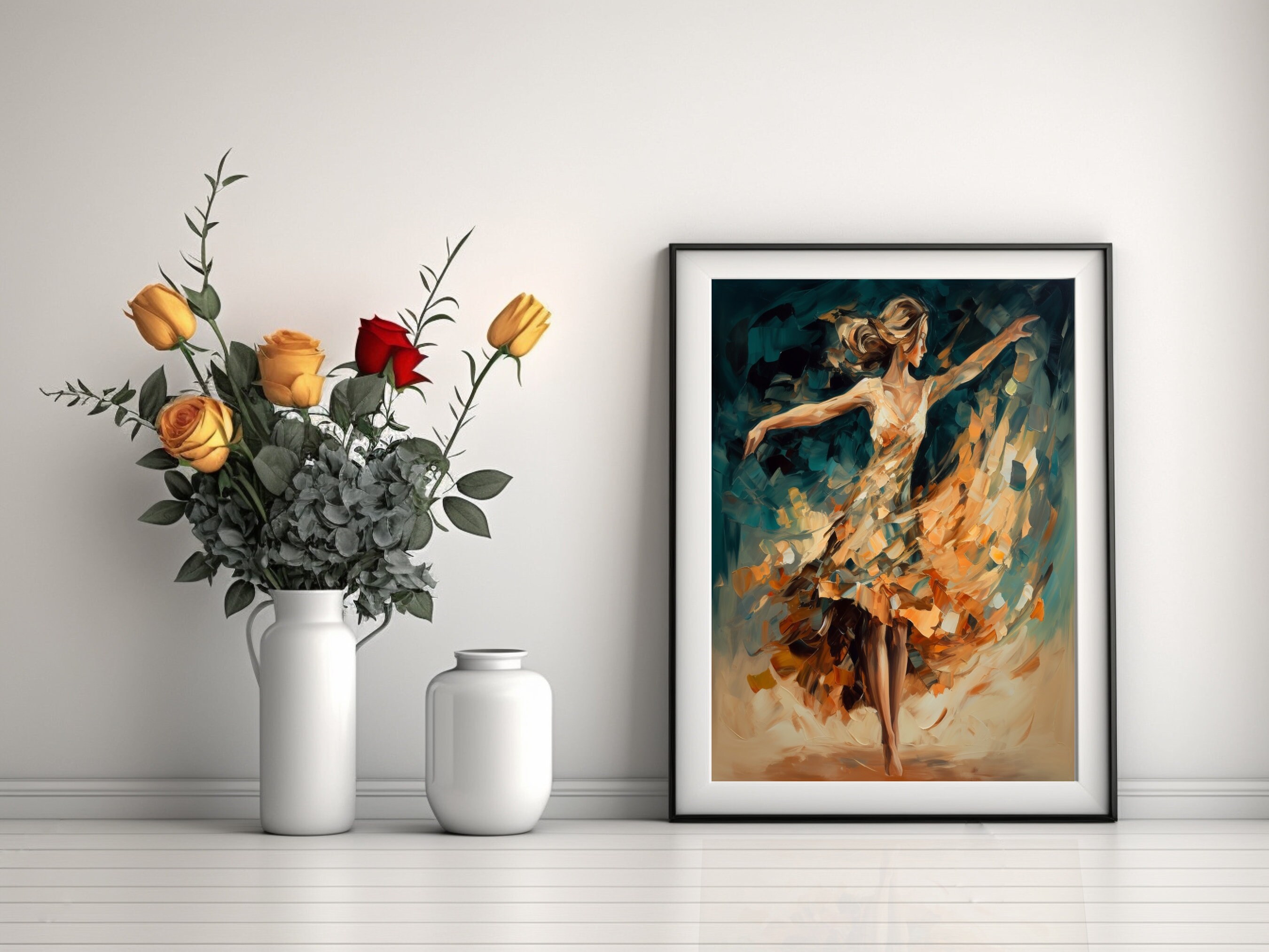 Twirling Set of 6 Downloadable Digital Prints for Hallway or Livingroom ...