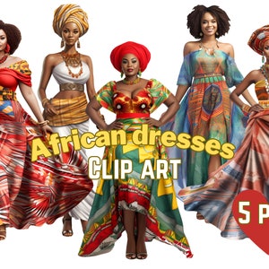 Black woman clipart PNG, ethnic African print mud cloth head wrap and skirt, fashion graphics woman clip art PNG