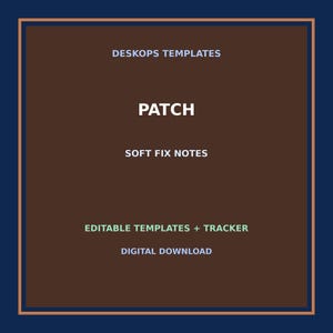 Soft Patch Note Pack | Fix Within Window | Digital Download