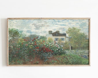 Vintage Farmhouse Frame Tv Art, Spring Flowers Samsung Frame tv art, Vintage Tv Art for Spring Meadow, Cottage Core Tv Art, Floral Tv Art