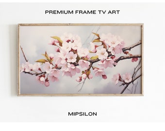 Cherry Blossom Frame TV Art, Spring TV Art, Pink Flowers Samsung Frame Tv Art, Easter DIGITAL Tv Art, Floral Tree branch Frame Tv Art Summer