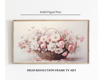 Spring Flowers Frame TV Art, Spring season TV Art, Samsung Frame Tv Art, DIGITAL Download, Floral Frame Tv Art - S005