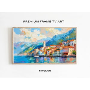 Frame TV Art Summer, Seascape Samsung Frame Tv Art, Vibrant Beach Digital, Modern Tv Art, Spring Frame tv art, Colorful Beach Tv art