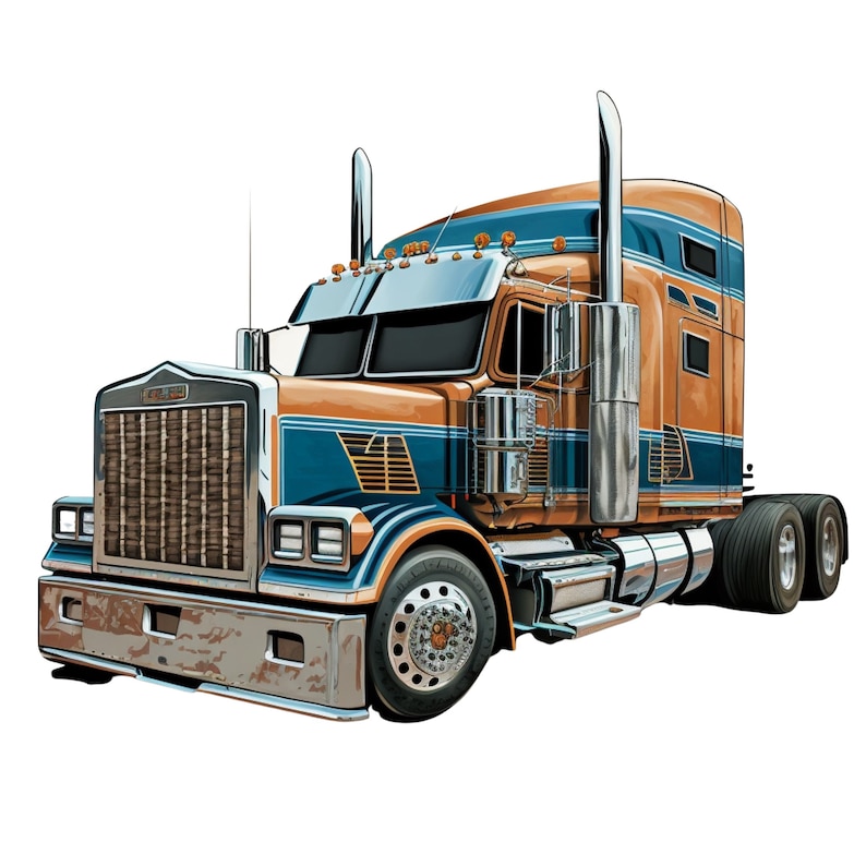 Semi Truck Clip Art - Etsy